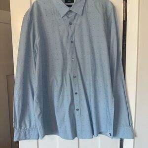 Boss Light Blue Patterned Dress Shirt